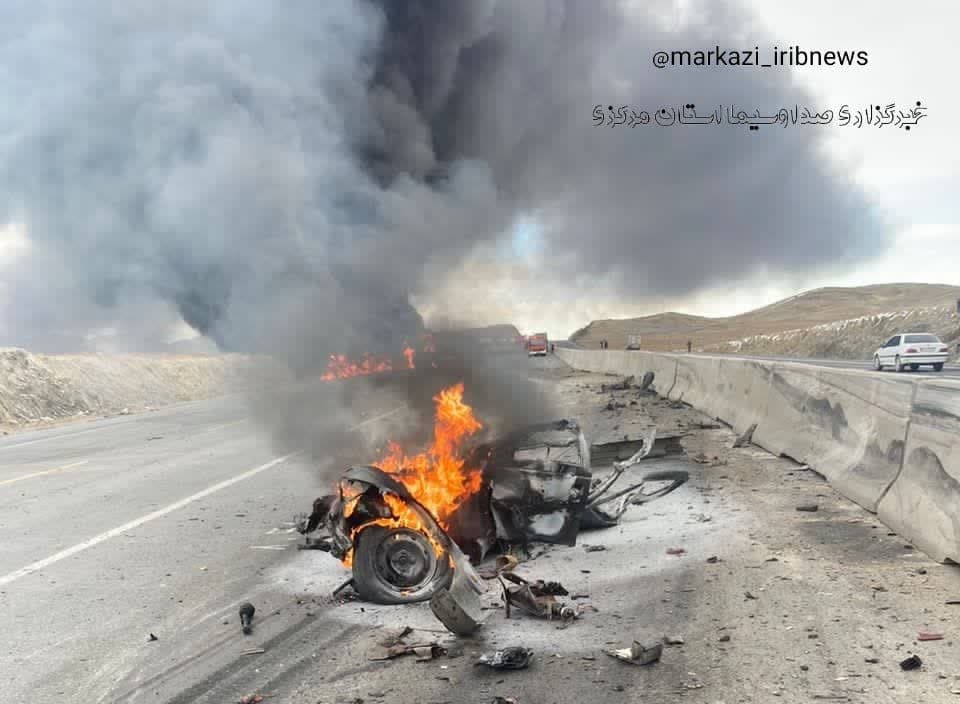 تصادف مرگبار در محور کنارگذر شمالی اراک تصادف مرگبار در محور کنارگذر شمالی اراک