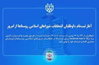 آغاز ثبت‌نام داوطلبان انتخابات شوراهای اسلامی روستاها از امروز