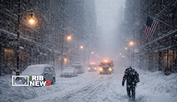 طوفان یخی در آمریکا