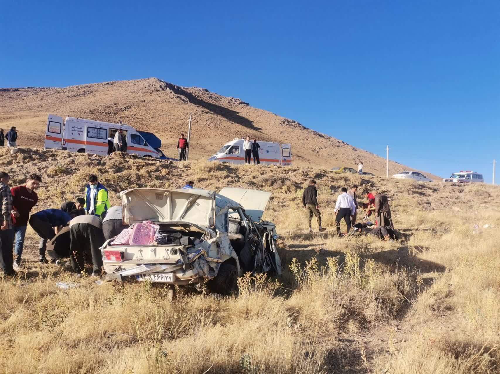 مصدوم شدن شش تن در سانحه رانندگی در محور پیرانشهر- نقده