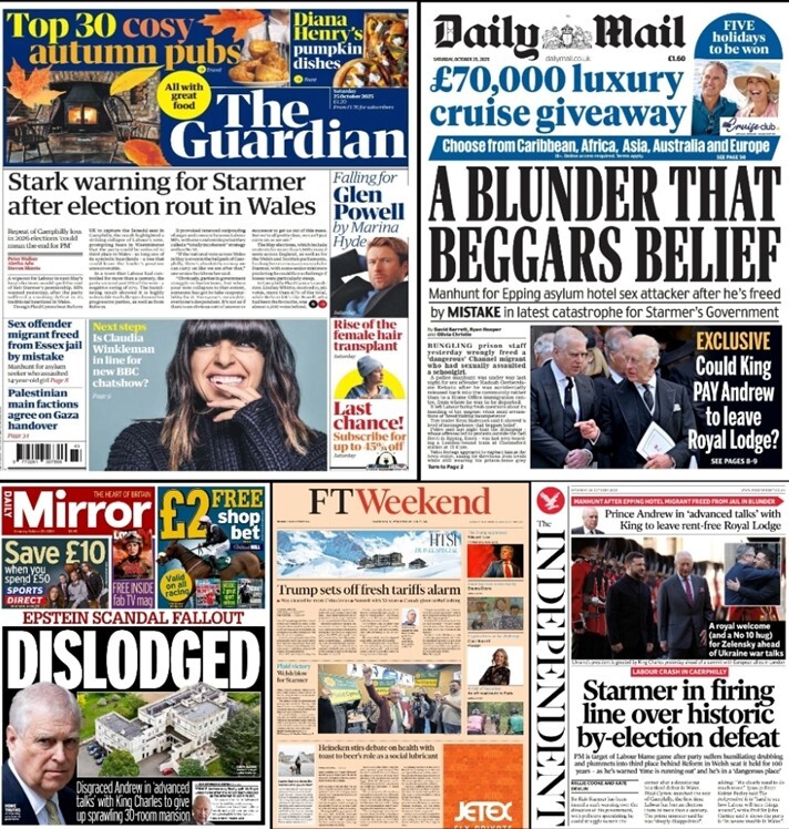 مهمترین عناوین روزنامه‌های جهان ۳ آبان ۱۴۰۴