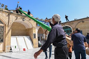 برپایی خیمه عزای سیدالشهداء در امامزاده موسی مبرقع (ع) قم